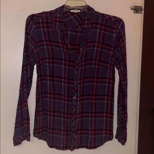 Maurice’s plaid button down size Lg